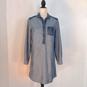 Gap Women Chambray 2 Tones Shirt Dress Size XS